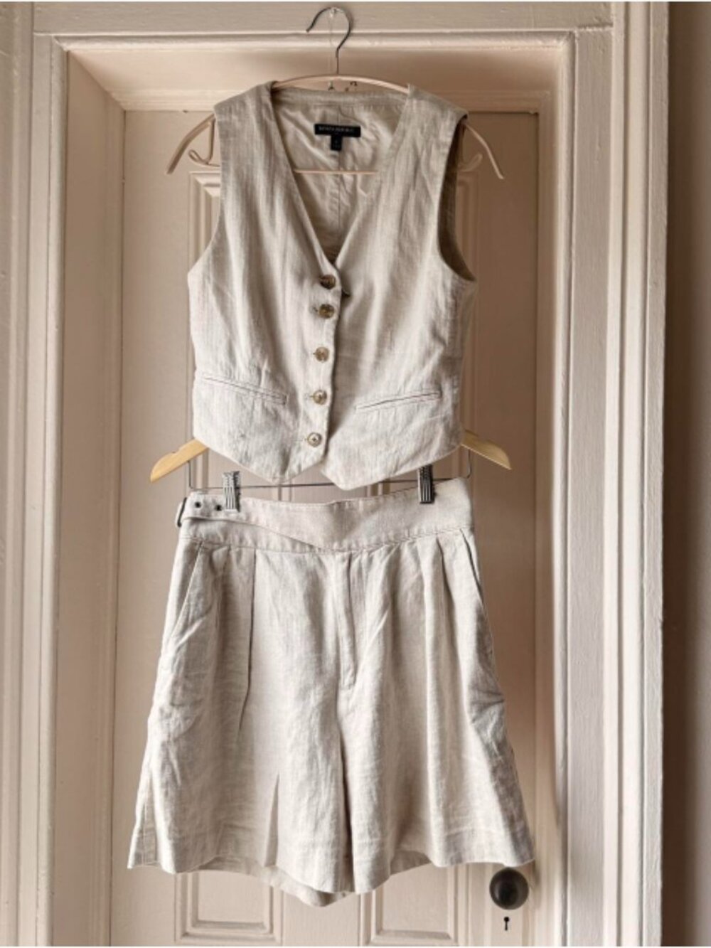 Banana Republic Cotton Linen Vest and Short Set